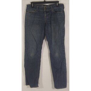 American Eagle Outfitters Jeans Size 4 Short Blue 77 Straight Medium Wash